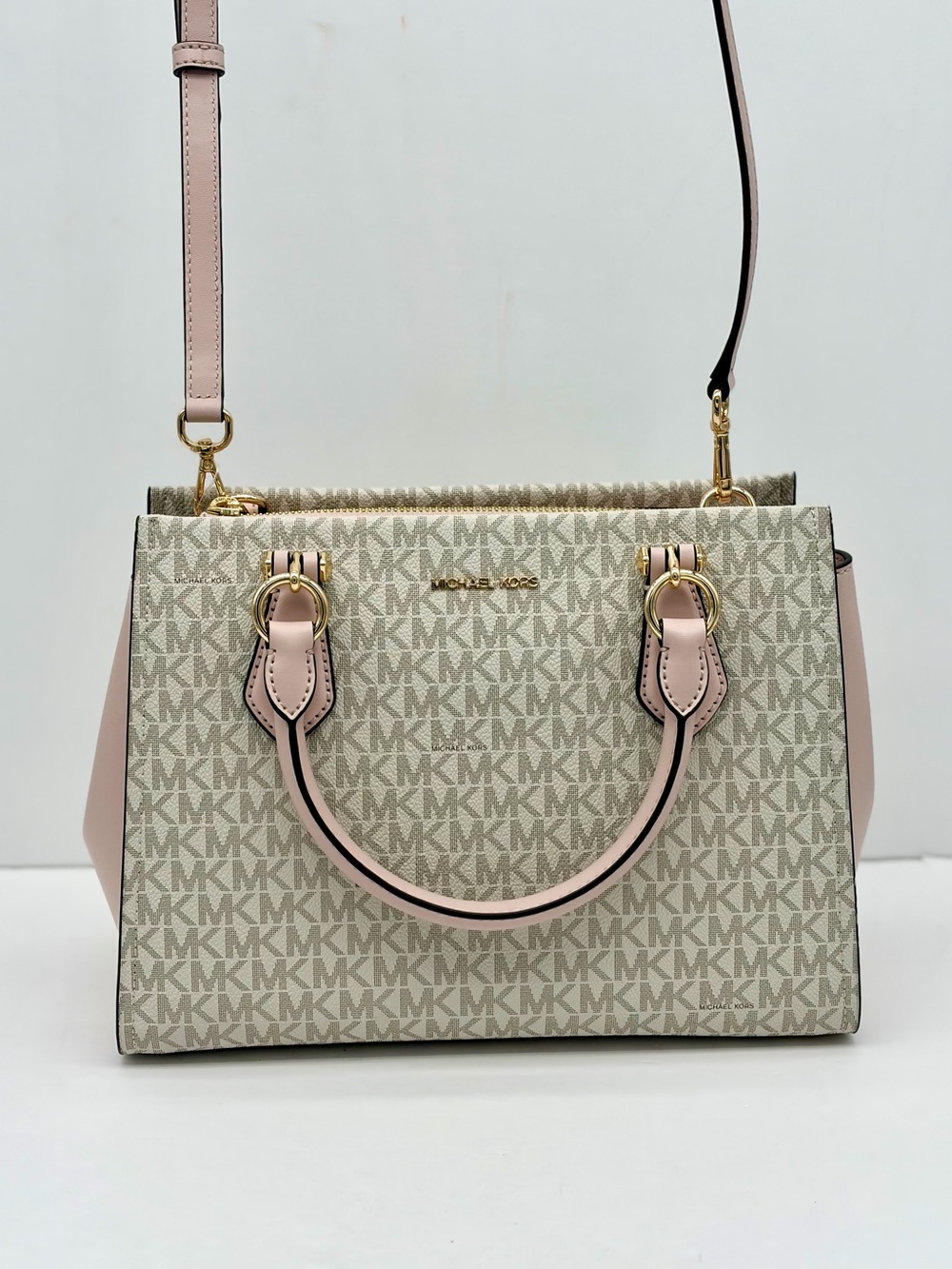 Michael Kors Marilyn Medium Signature Logo Convertible Satchel Crossbody Bag NWT - Picture 15 of 16